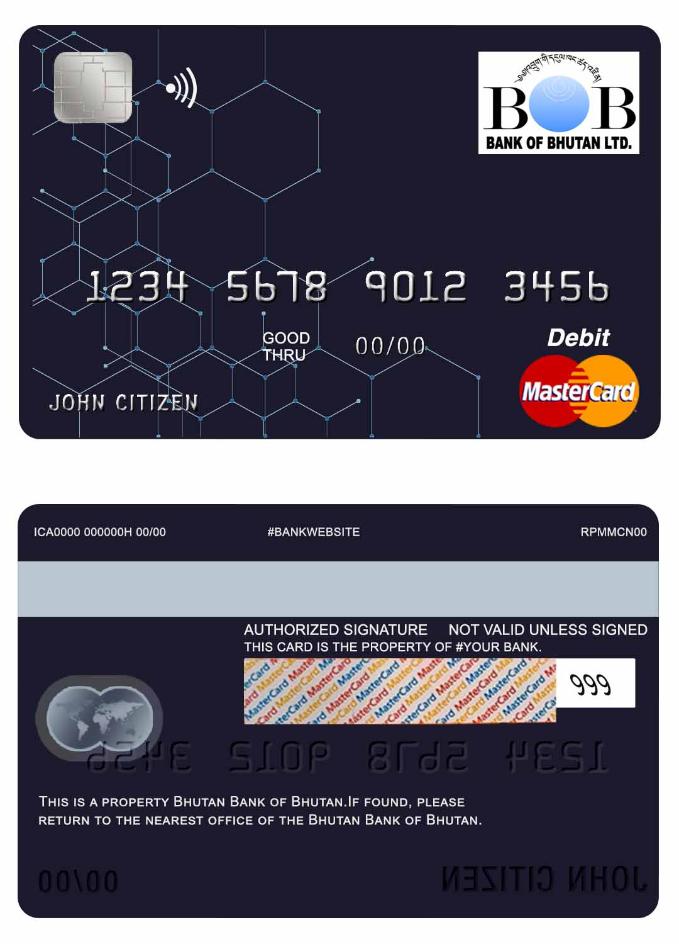 Bhutan Bank of Bhutan mastercard